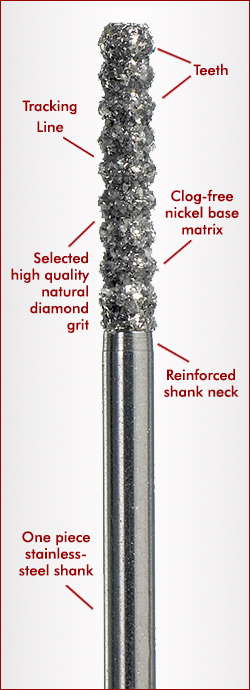 Acerdent diamond reducer bur tools